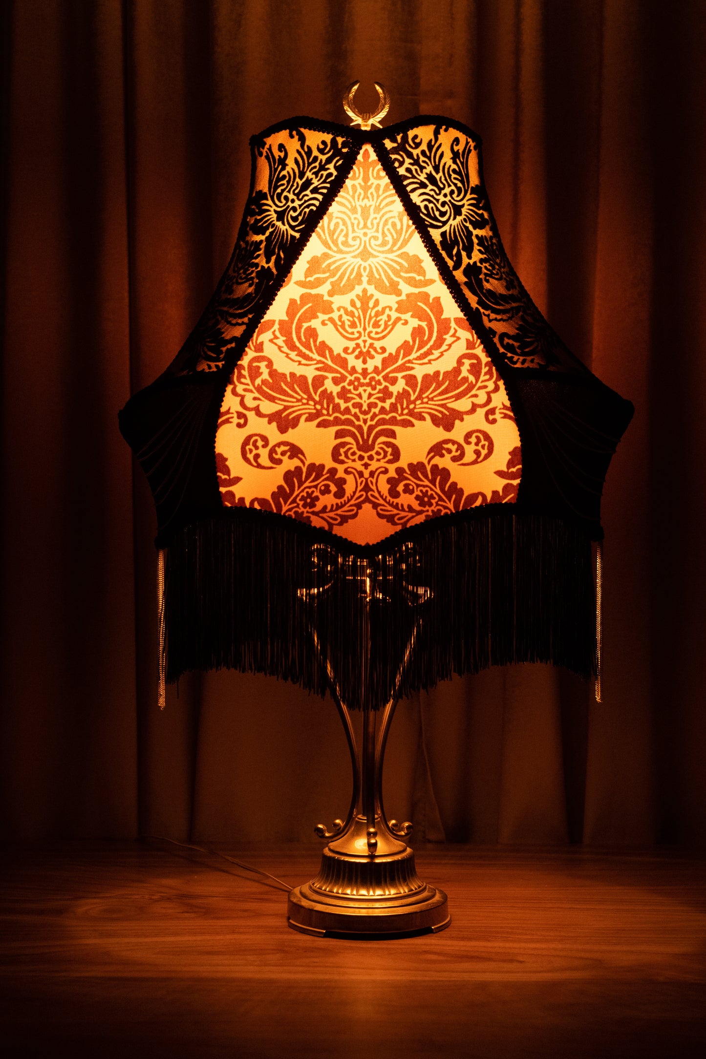 Custom Damask Velvet Lampshade