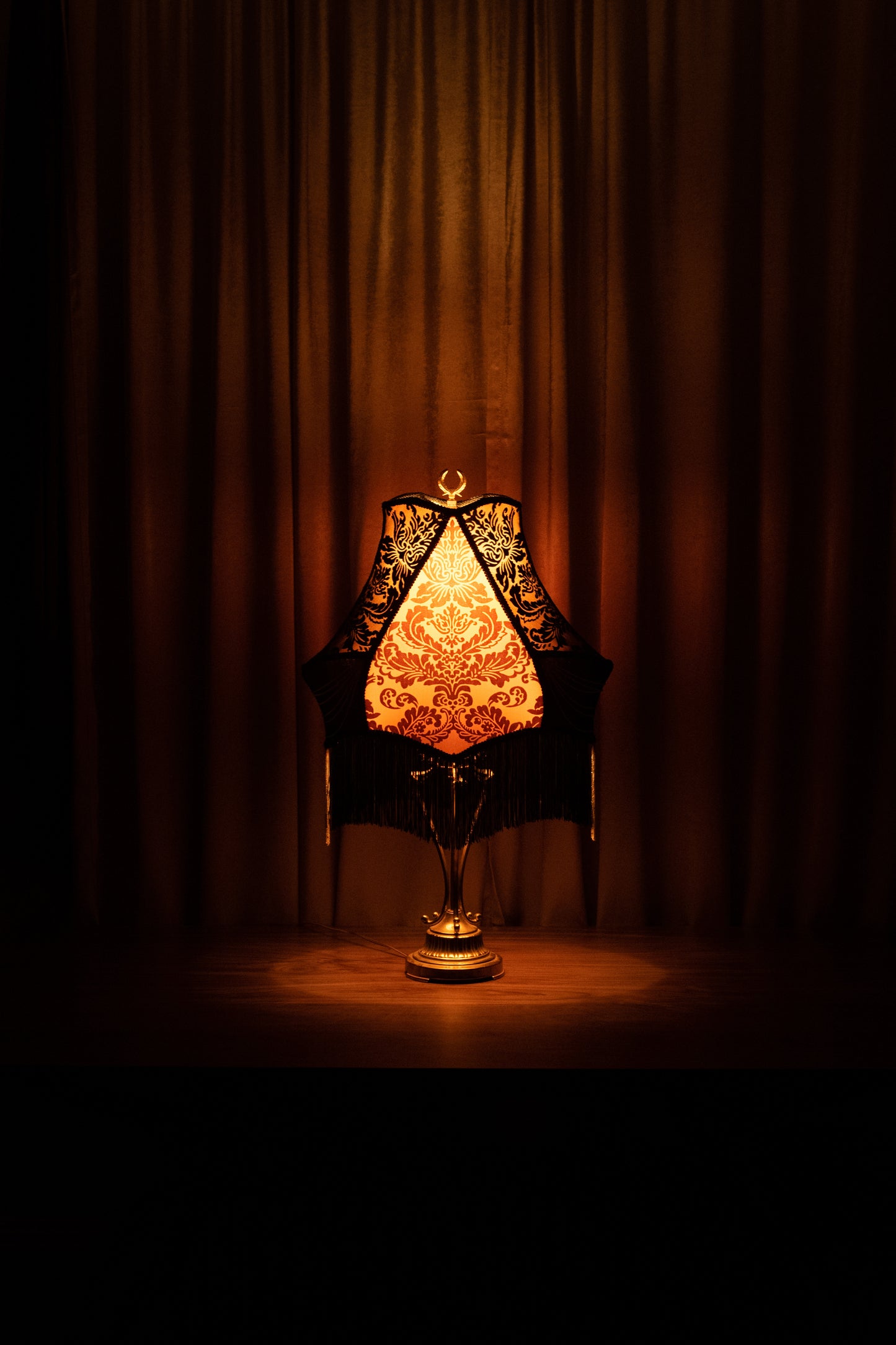Custom Damask Velvet Lampshade