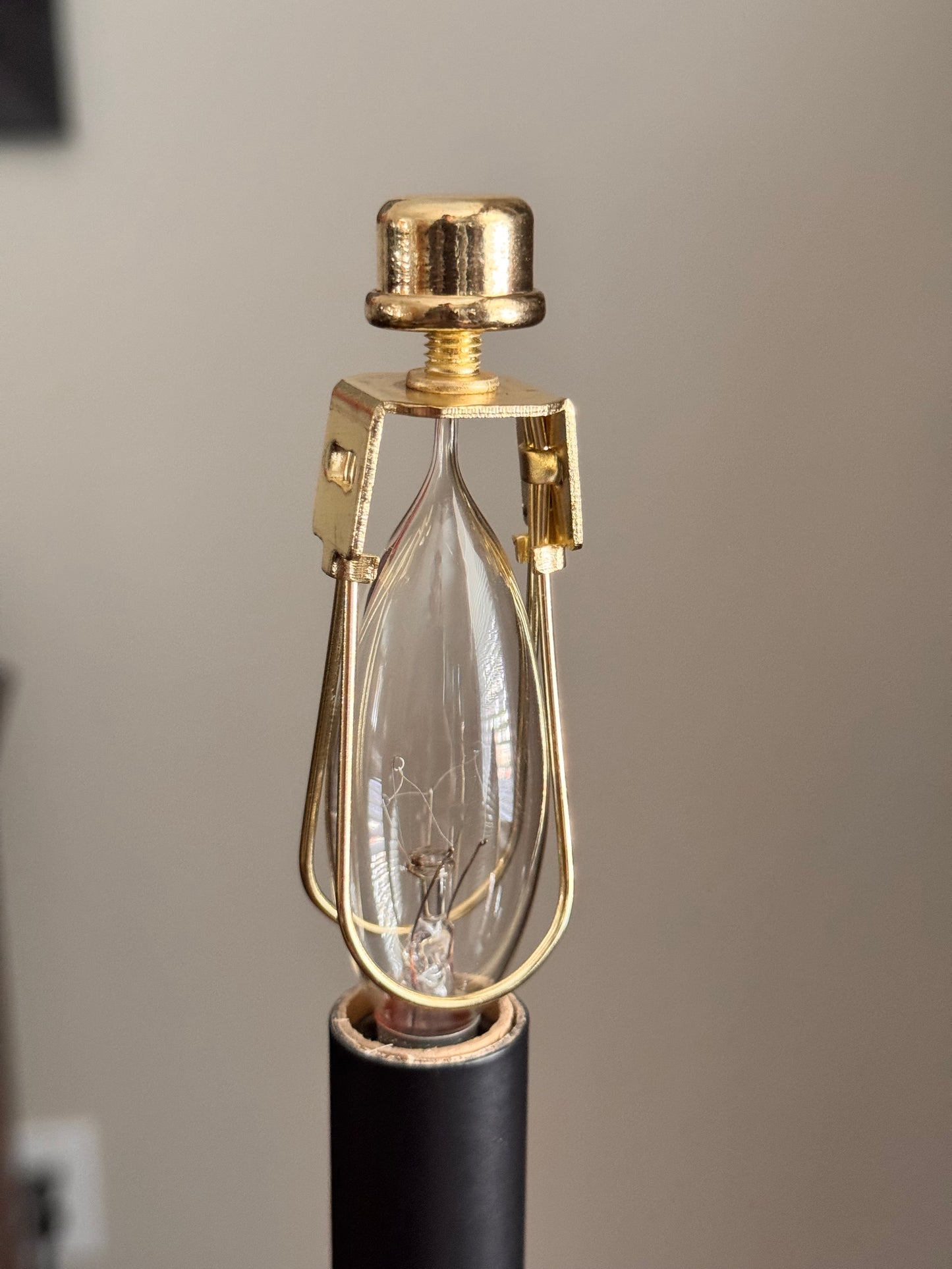 Crescent Red & Black Lace Boudoir Lamp